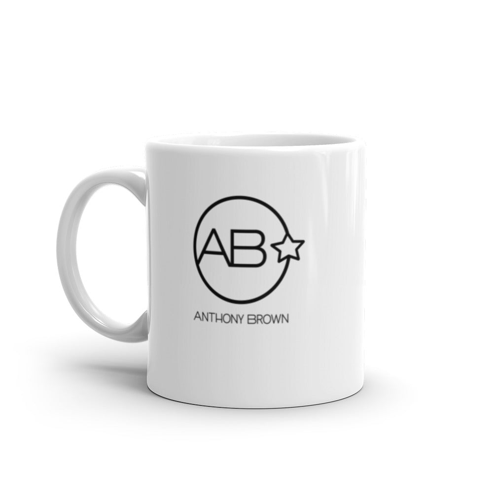 "AB" White Glossy Mug