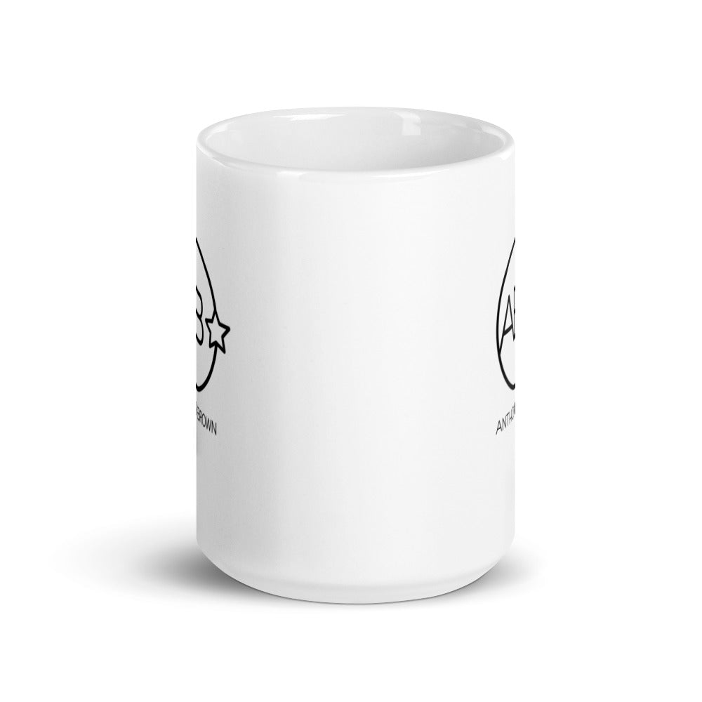 "AB" White Glossy Mug