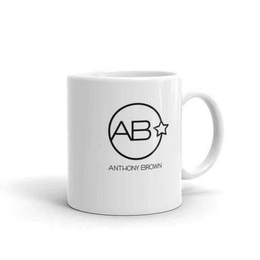 "AB" White Glossy Mug